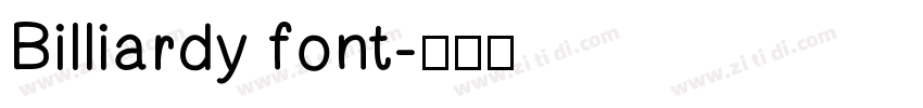 Billiardy font字体转换